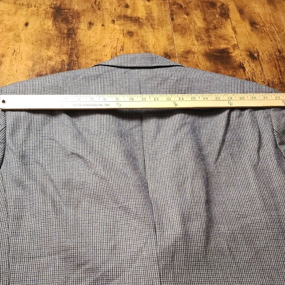 RALPH LAUREN | Gray Houndstooth 100% Wool Two Button Notched Lapel Blazer | 52L - Picture 12 of 16